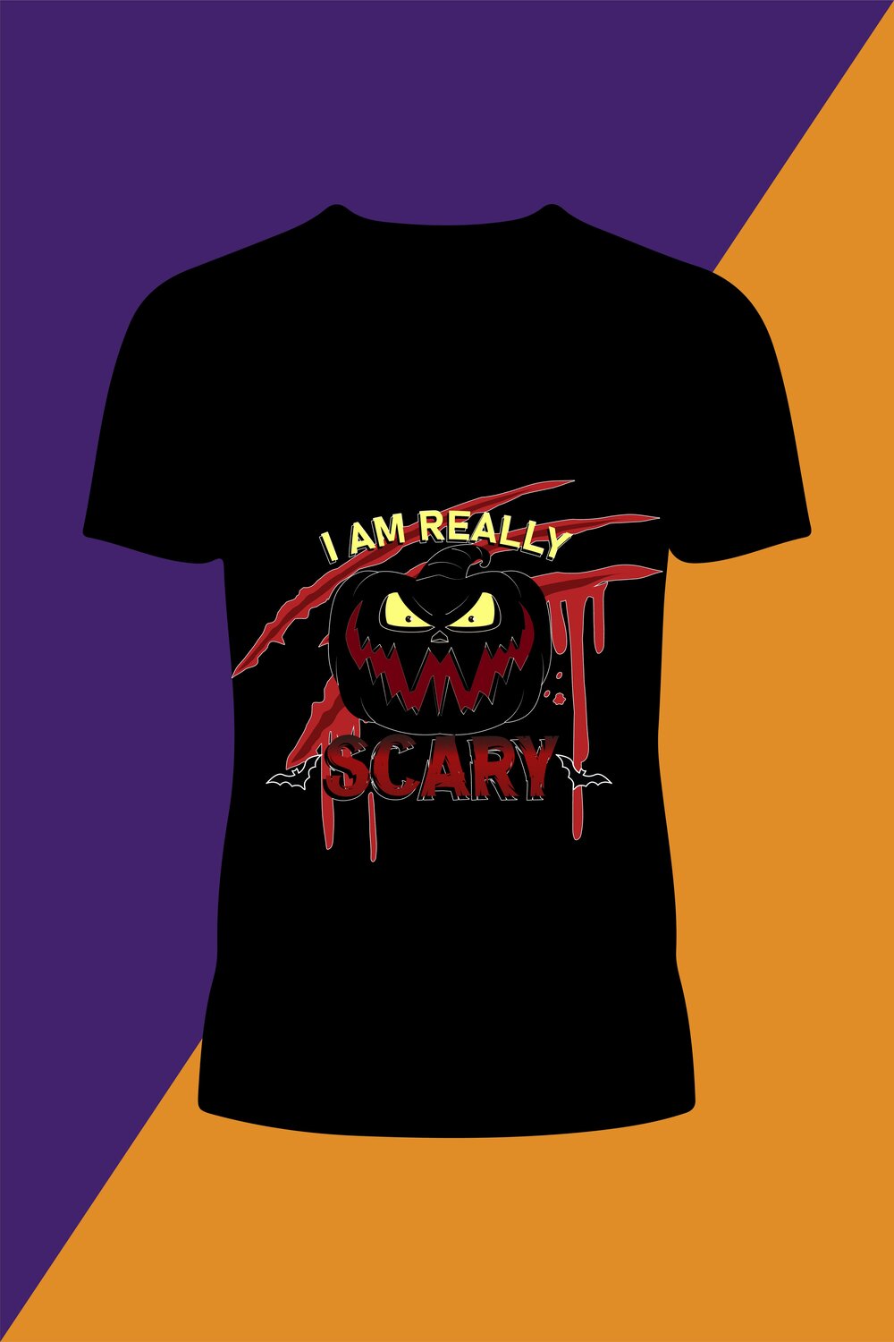 I Am Really Scary T-Shirt Design pinterest preview image.