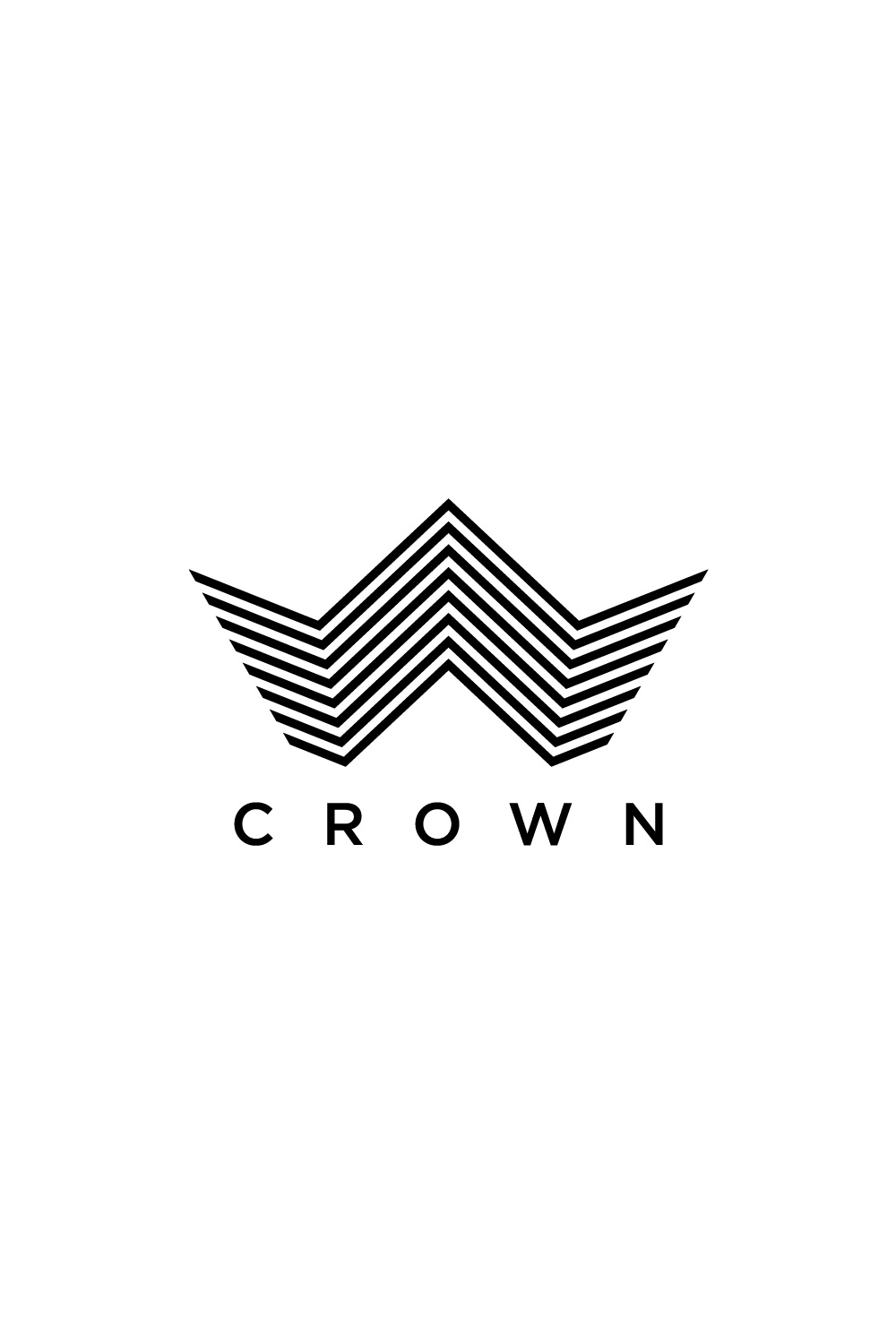 crown logo vector design pinterest preview image.