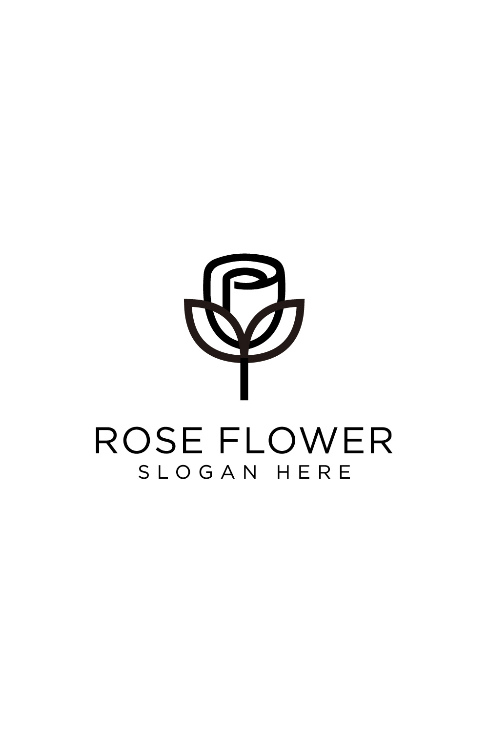 rose flower logo vector design pinterest preview image.