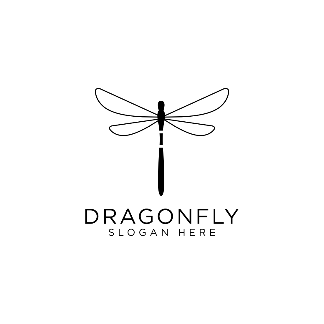 dragonfly animal logo preview image.