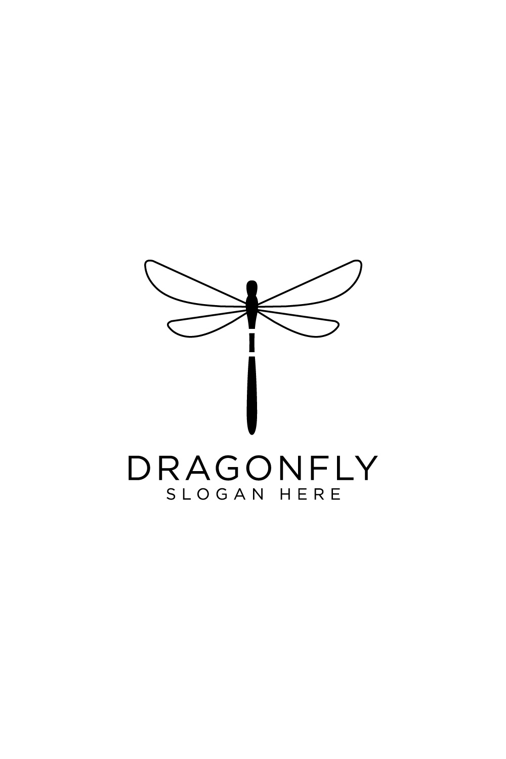 dragonfly animal logo pinterest preview image.