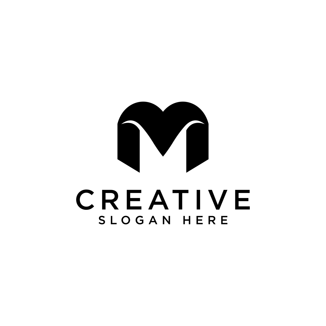 m logo vector design cover image.