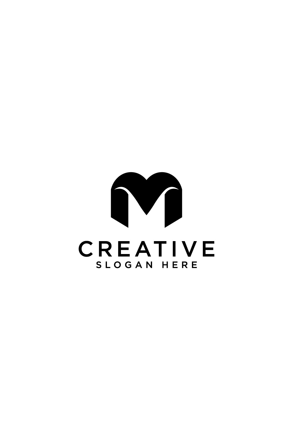 m logo vector design pinterest preview image.