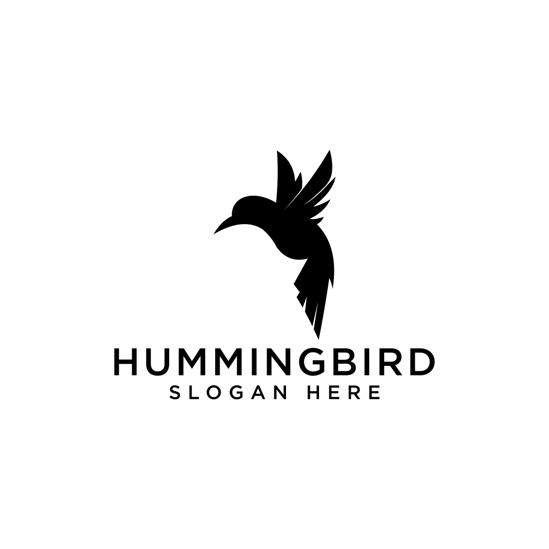 hummingbird logo vector animal silhouette preview image.