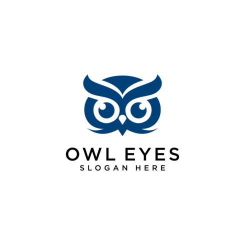 owl eyes logo vector design template cover image.