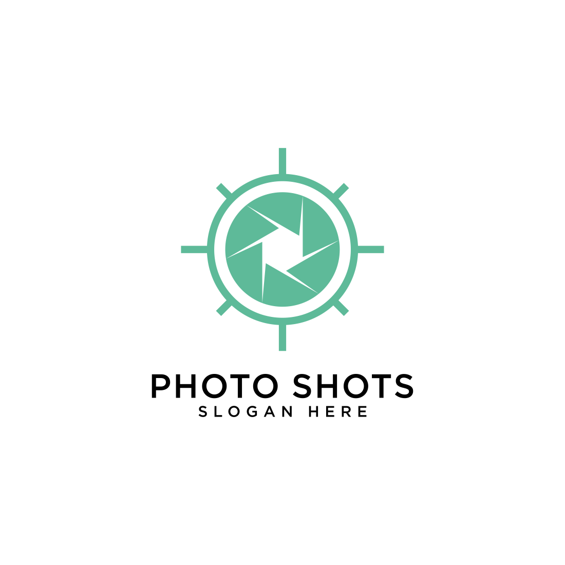 photo shots camera icon logo vector preview image.