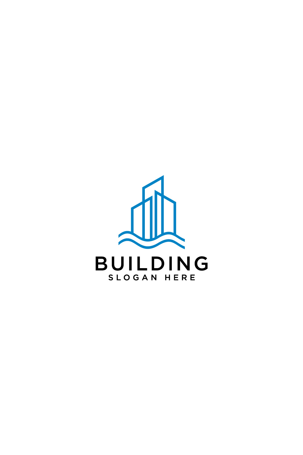 building logo vector line style pinterest preview image.