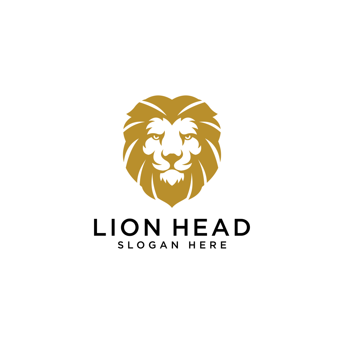 lion head logo vector animal cover image.