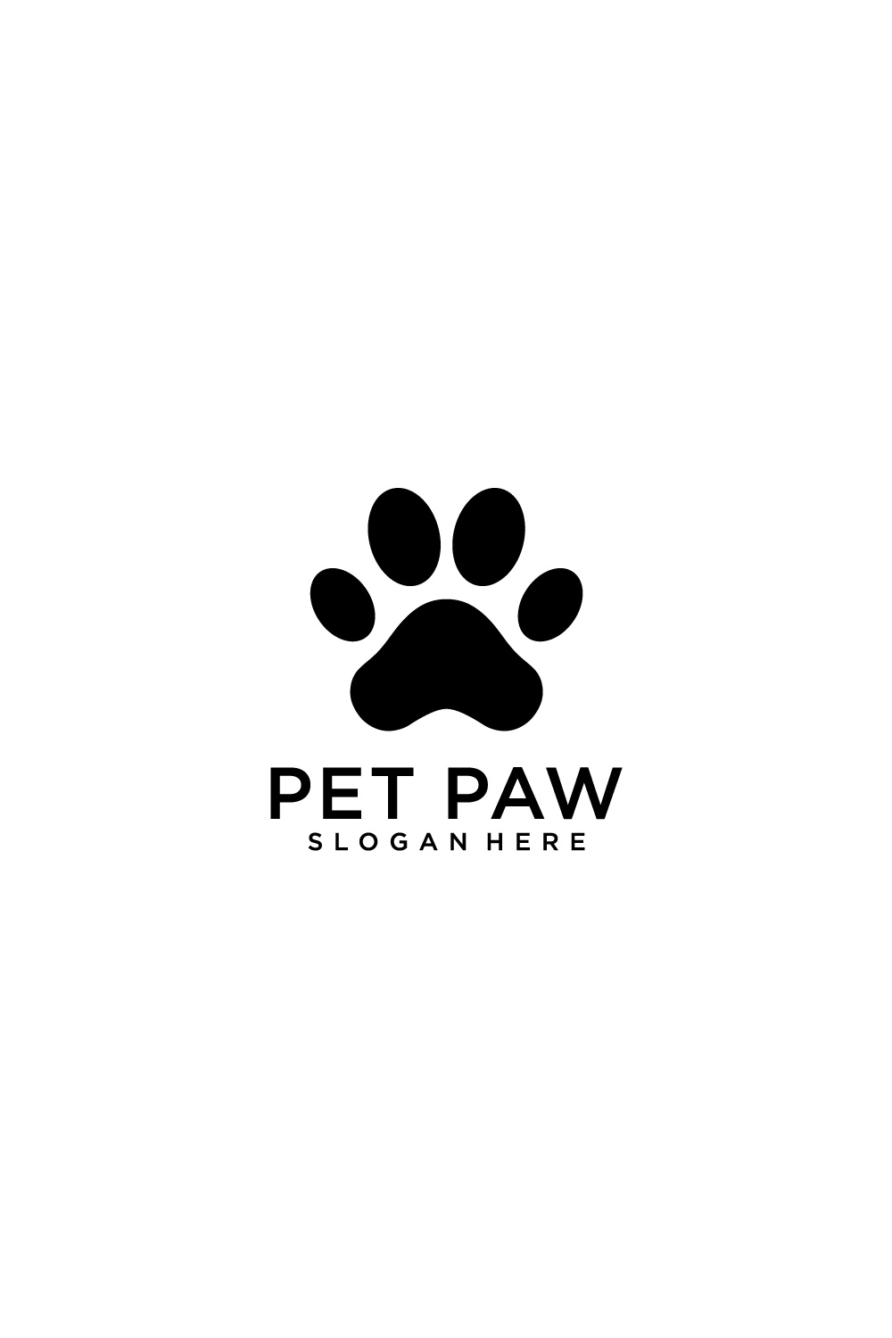 silhouette of dog paws logo vector pinterest preview image.