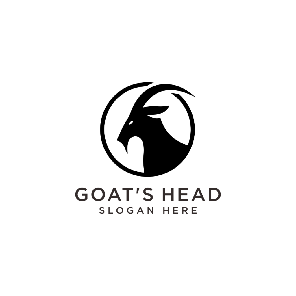 goat head logo vector design - MasterBundles