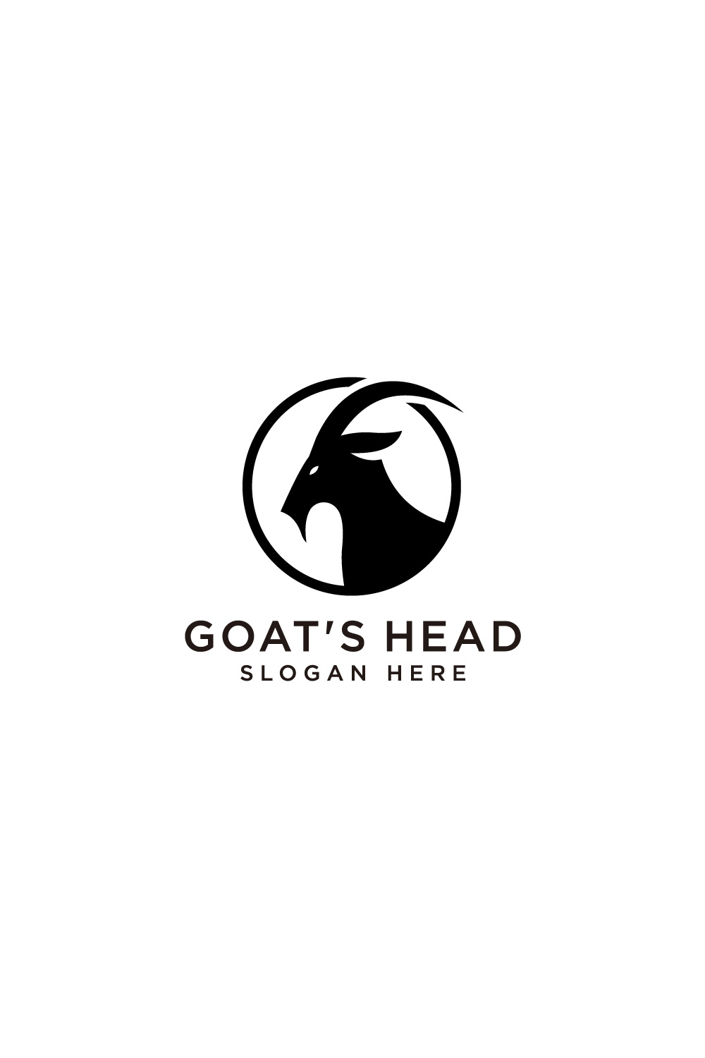 goat head logo vector design pinterest preview image.