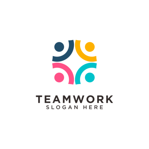 teamwork logo vector design template cover image.