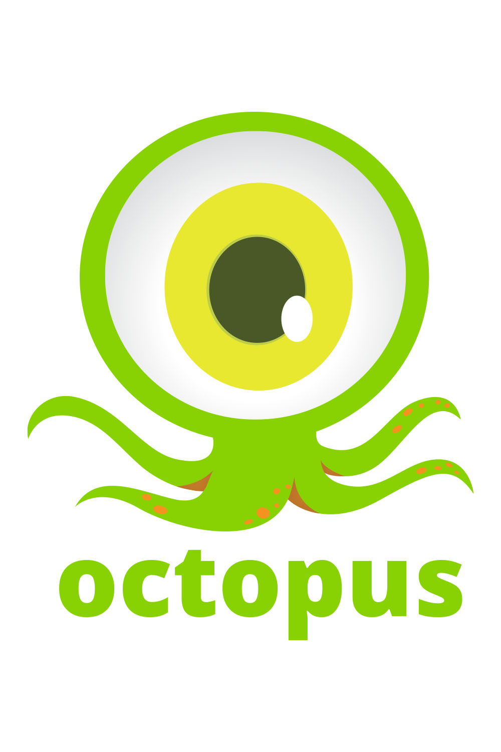 Octopus logo design pinterest preview image.