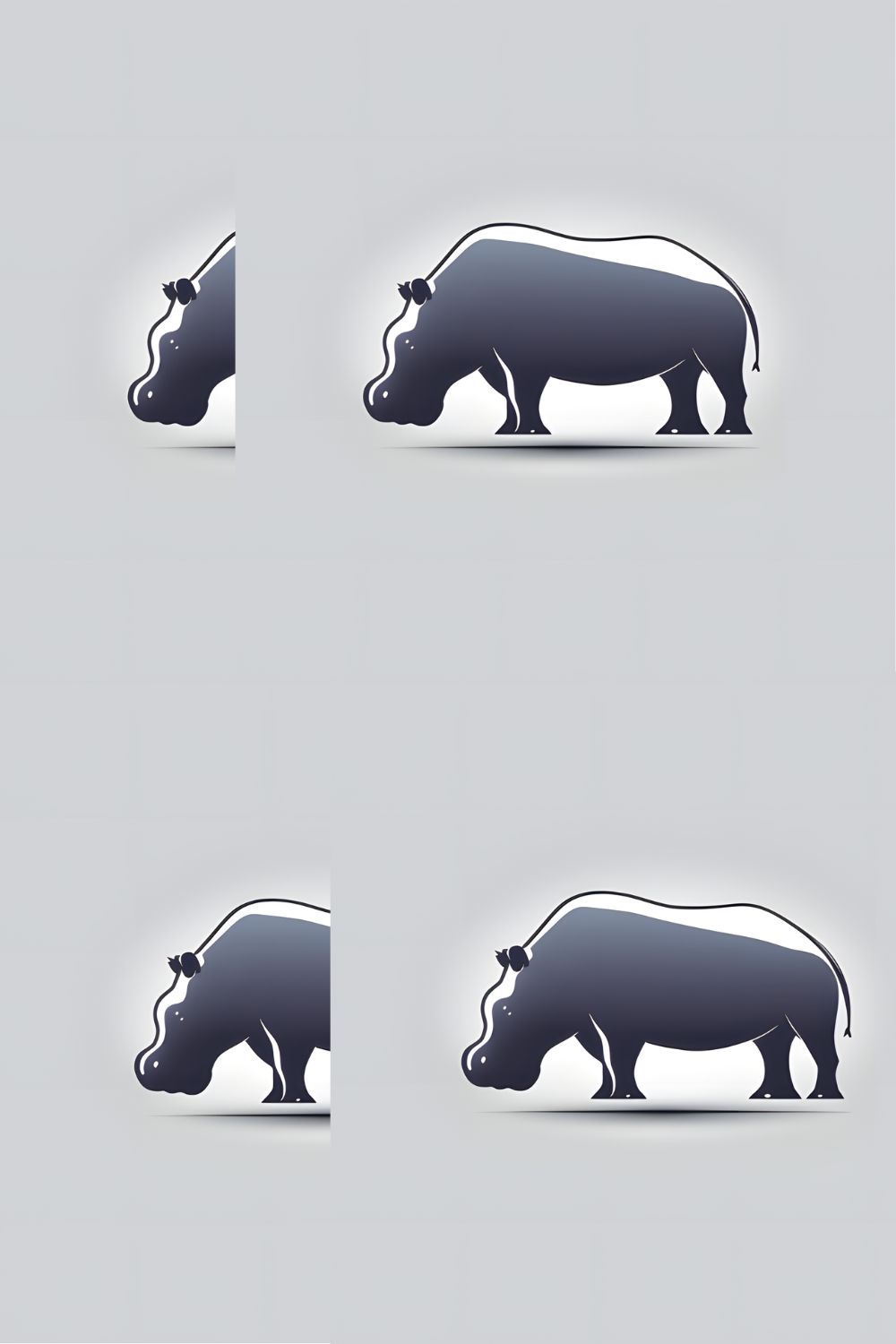 Hippo Logo pinterest preview image.