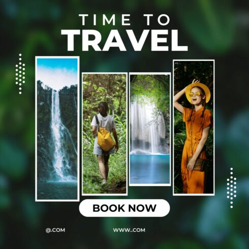 5 Travel & Tourism Instagram Post Templates Bundle cover image.