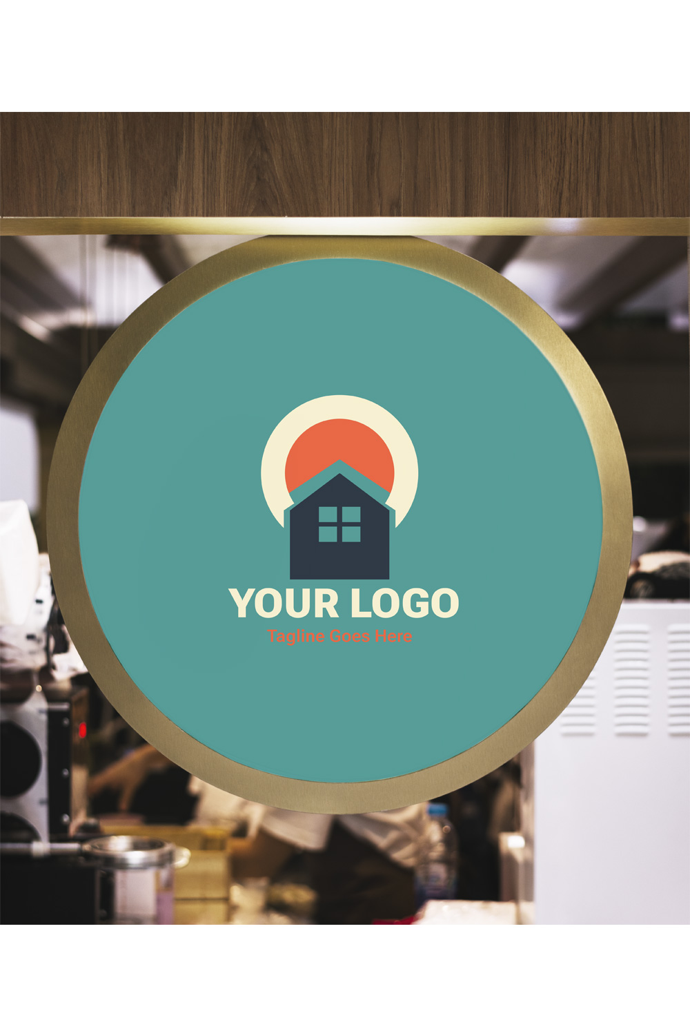 Home logo template pinterest preview image.