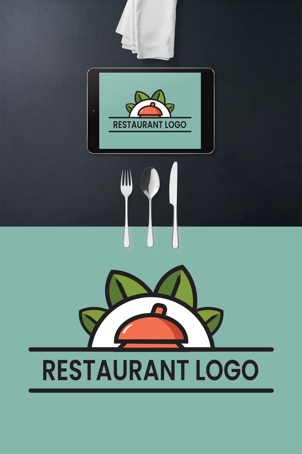 Restaurant Logo Design pinterest preview image.
