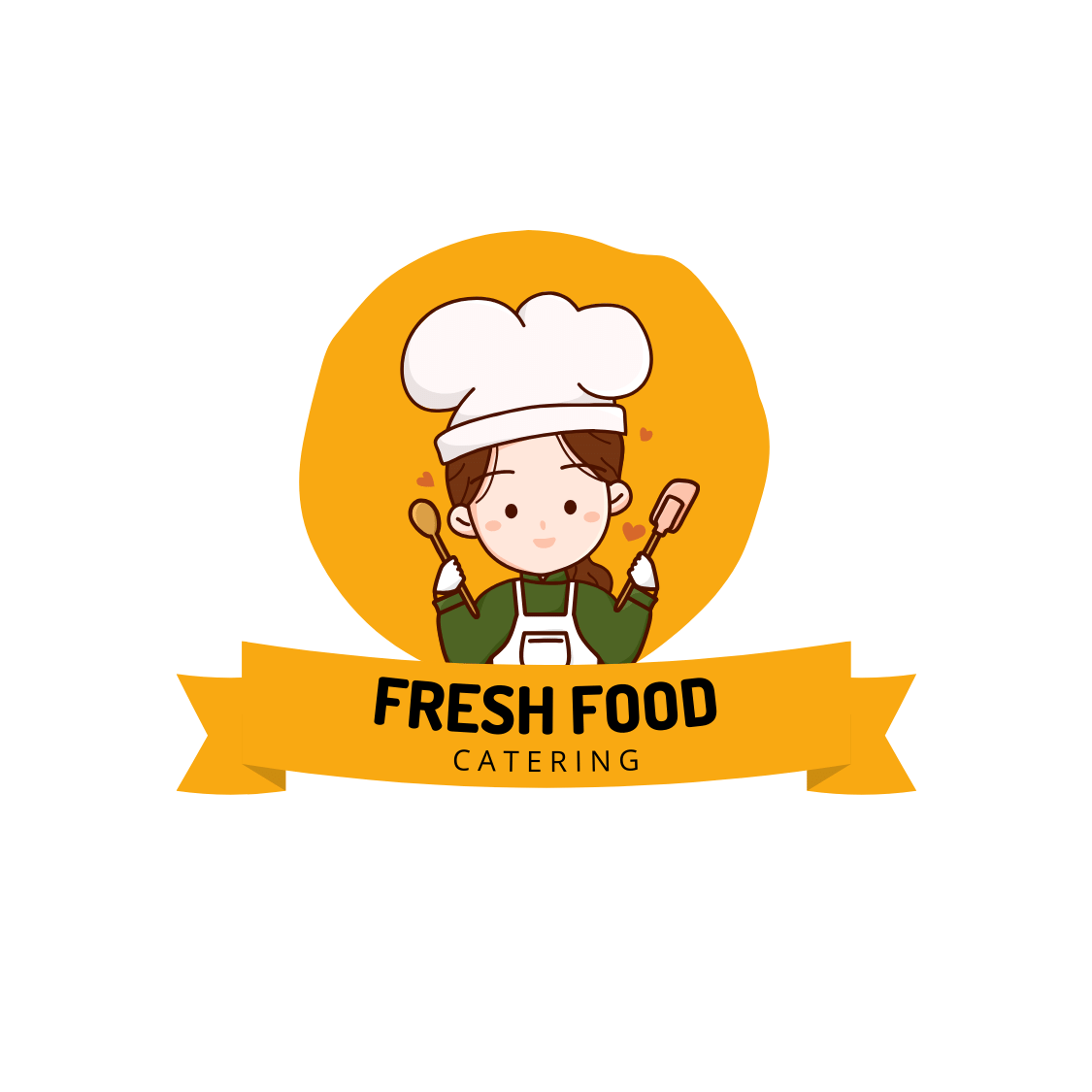5 Food Hub Logos Bundle pinterest preview image.