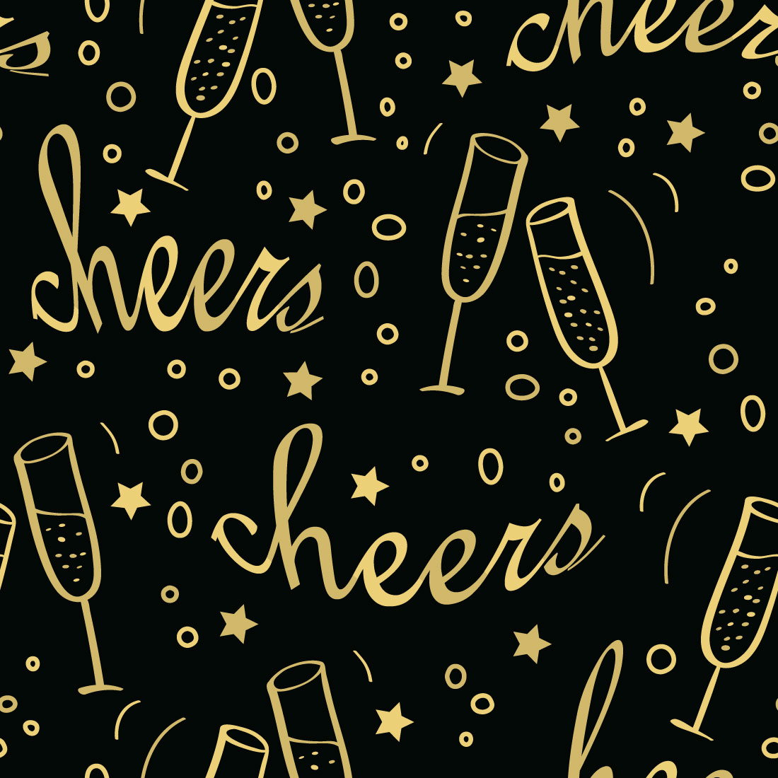 Cheers Seamless Pattern in Vector preview image.