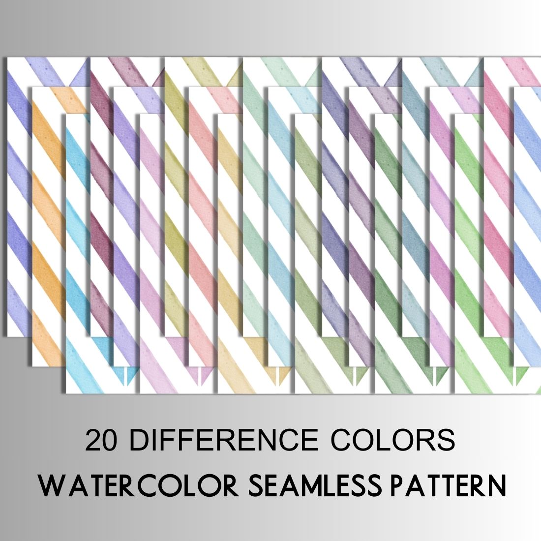 20 Watercolor Seamless Patterns preview image.