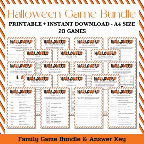 Halloween Party game bundle - 20 Games cover image.
