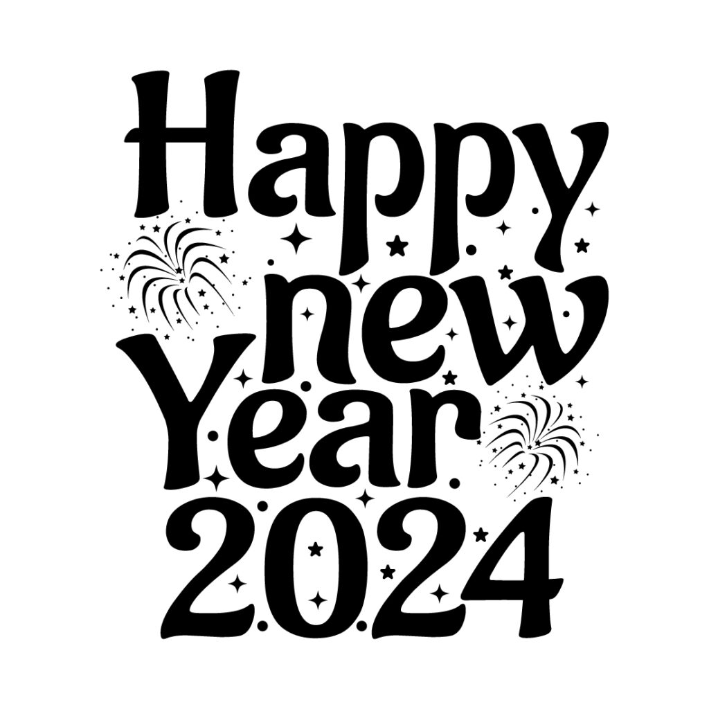 HAPPY NEW YEAR 2024 T SHIRT DESIGN - MasterBundles