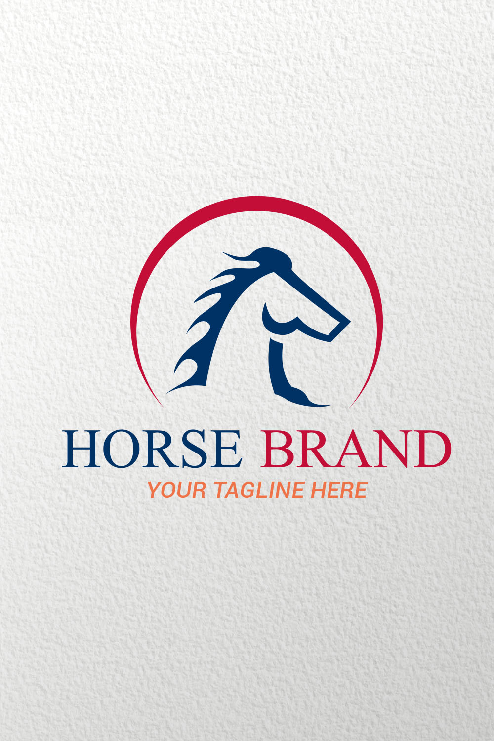 Horse brand logo design pinterest preview image.