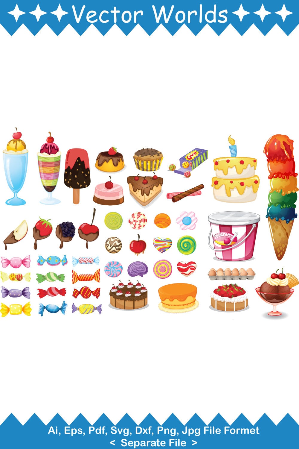 Candy SVG Vector Design pinterest preview image.