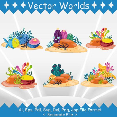 Coral Reef SVG Vector Design cover image.