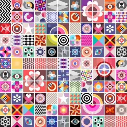 Abstract Geometric Patterns in Vector cover image.