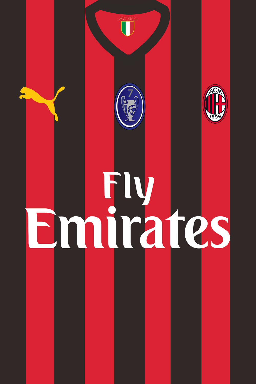 AC Milan kit design pinterest preview image.