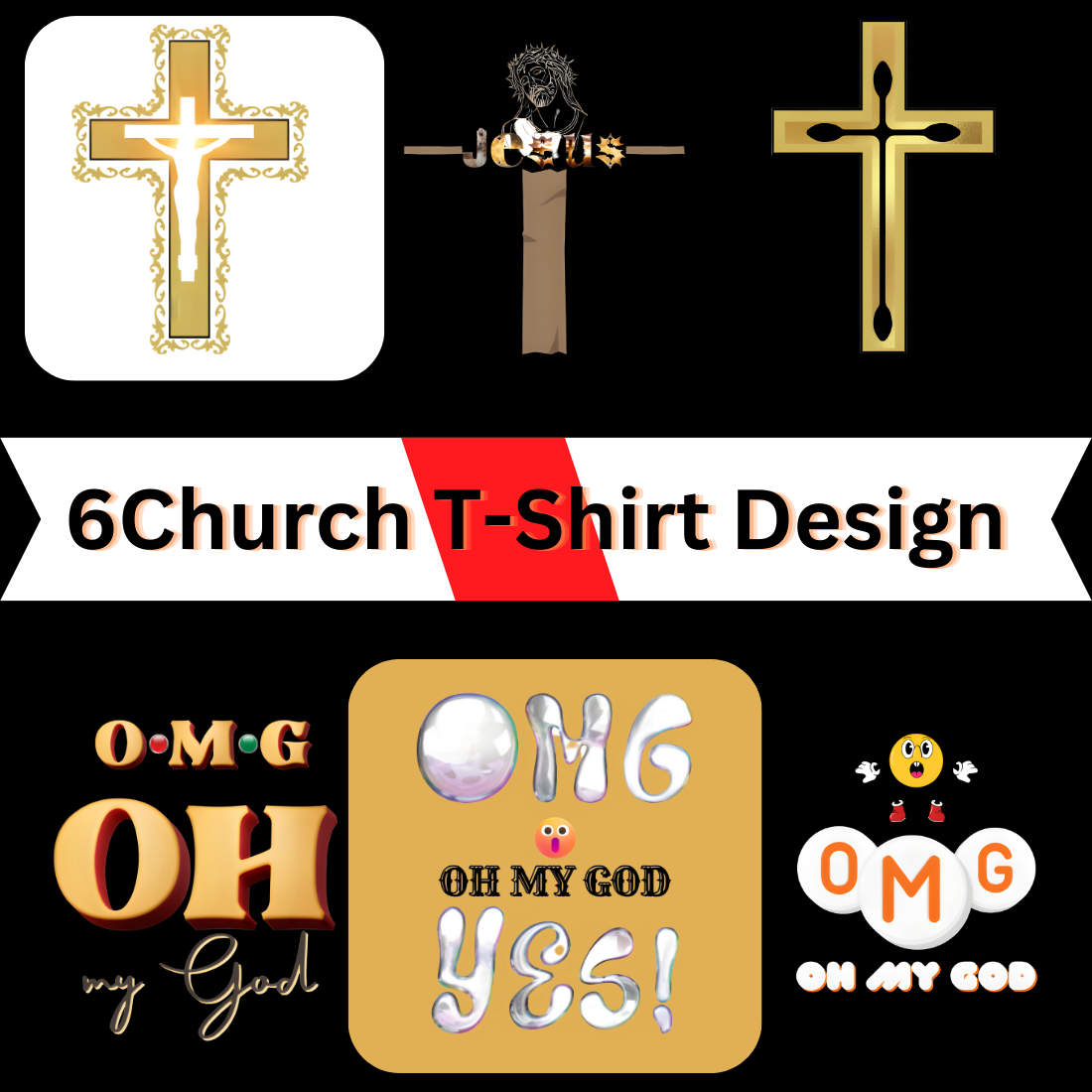 6 Amazing church, OMG design preview image.