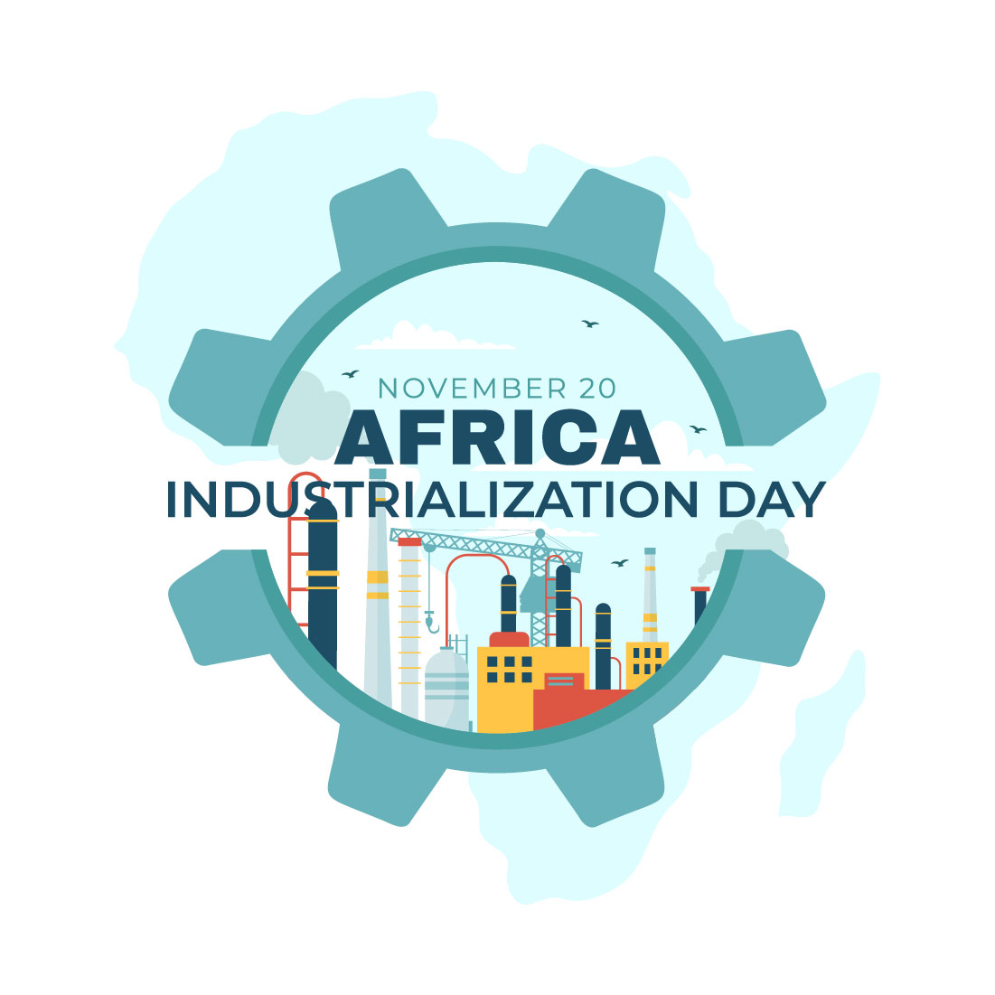 12 Africa Industrialization Day Illustration preview image.