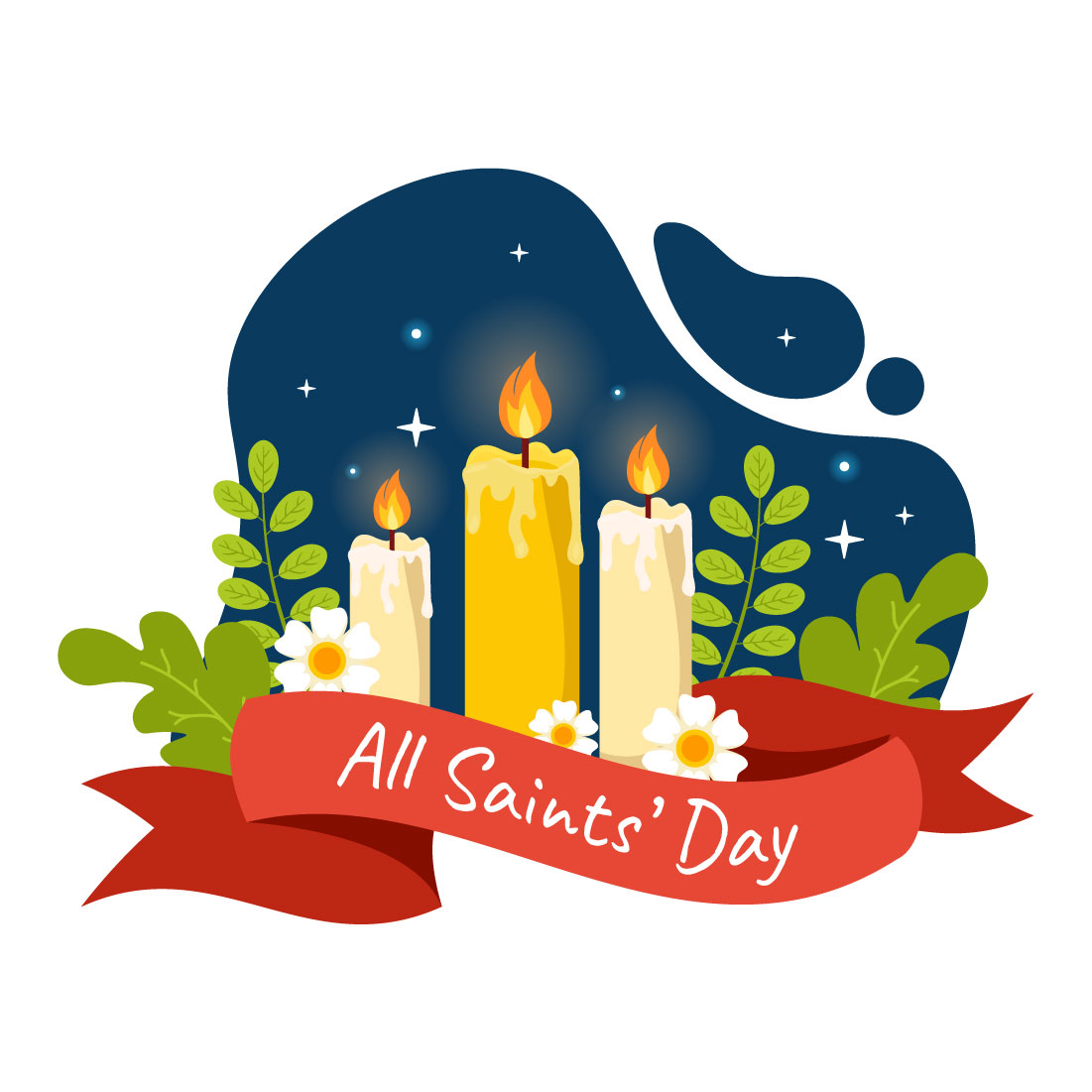 12 All Saints Day Vector Illustration preview image.