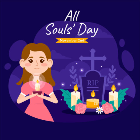 12 All Souls Day Vector Illustration cover image.