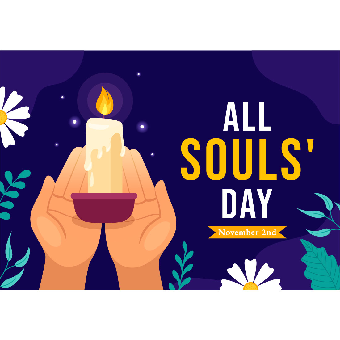 12 All Souls Day Vector Illustration preview image.