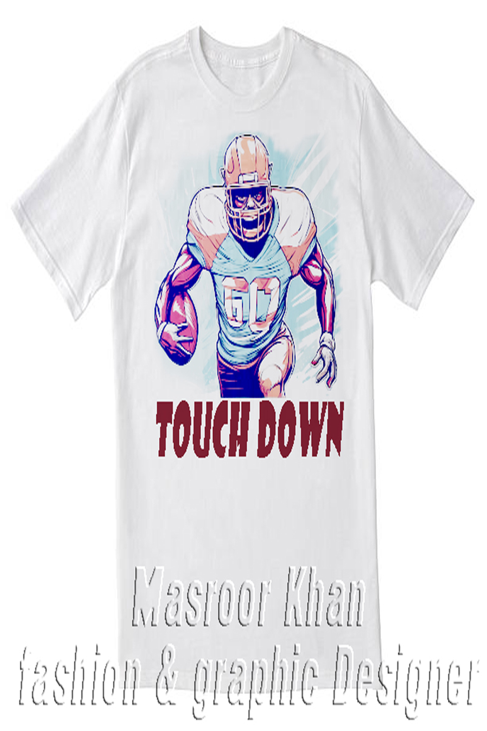 American Football League - TShirt Print Design pinterest preview image.