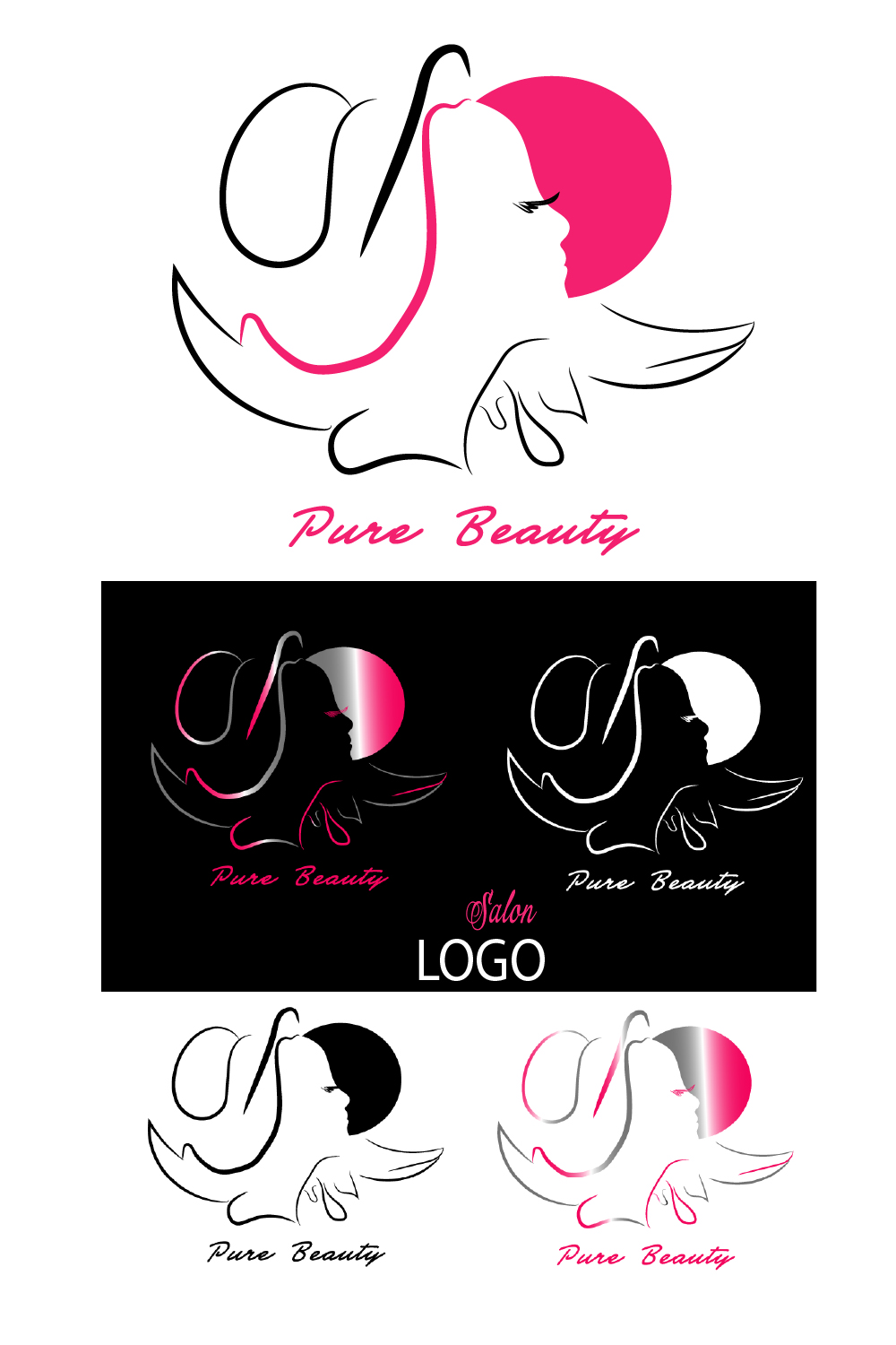 Pure Beauty Logo pinterest preview image.