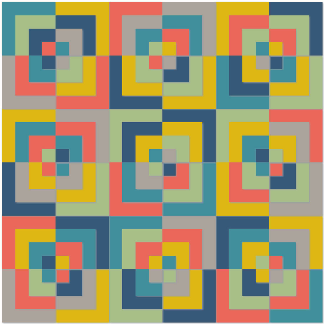 Square Colored Shapes Patterns in Vector preview image.