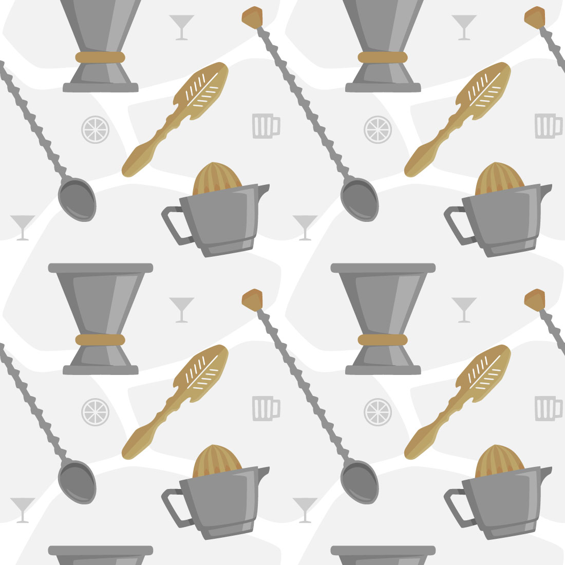 Bartender Seamless Pattern in Vector cover image.