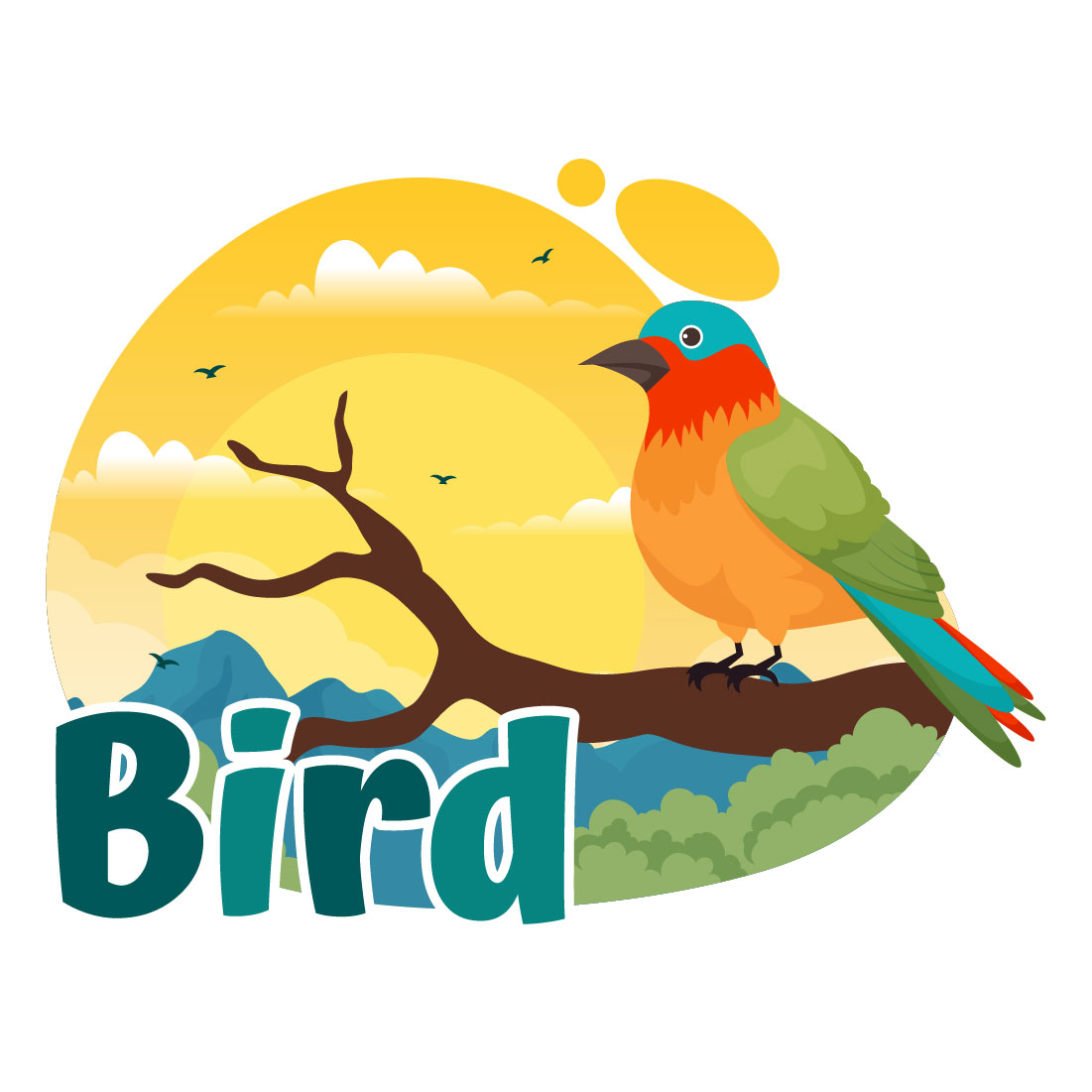 11 Bird Animal Vector Illustration preview image.