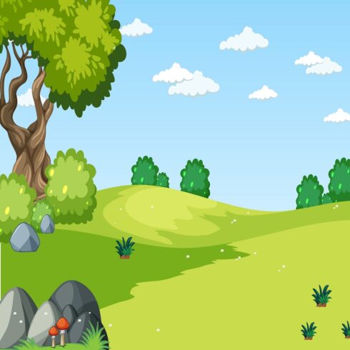 Blank Meadow Landscape Scene Masterbundles 
