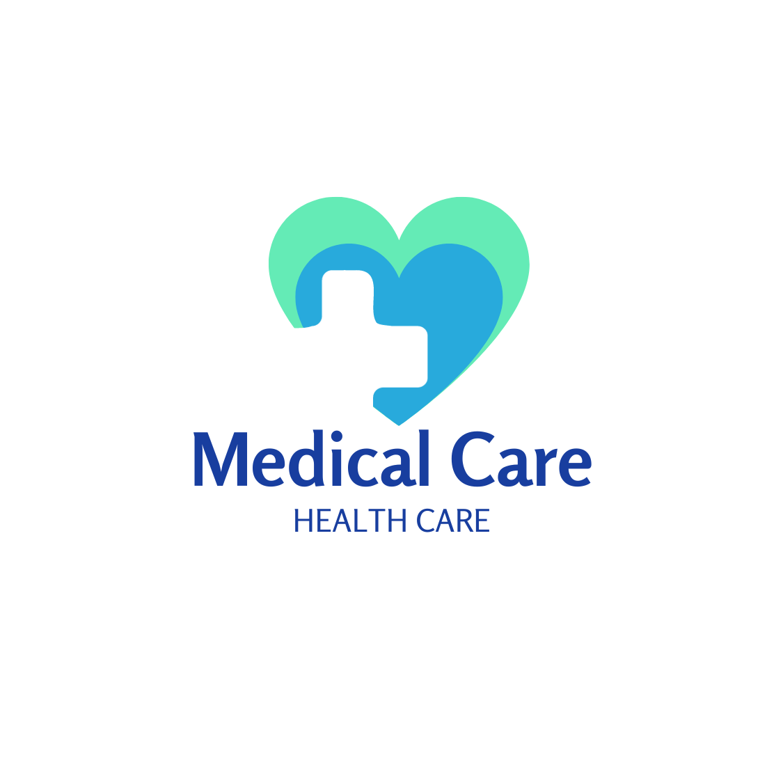 blue white and green medical care logo 926