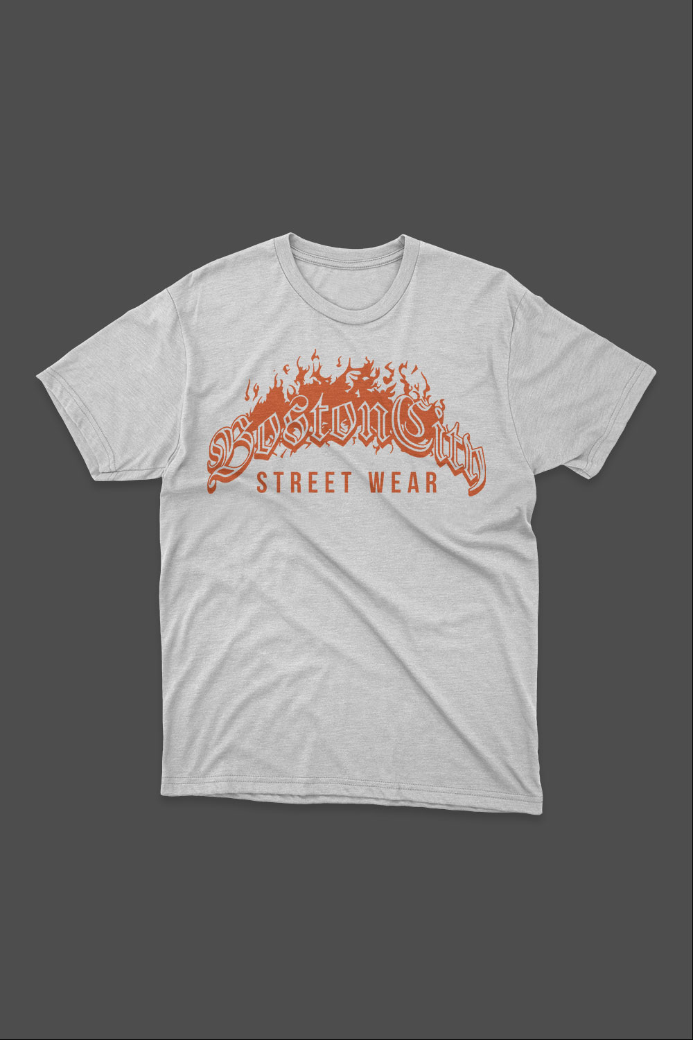 Boston City Fire Street Wear T Shirt Design pinterest preview image.