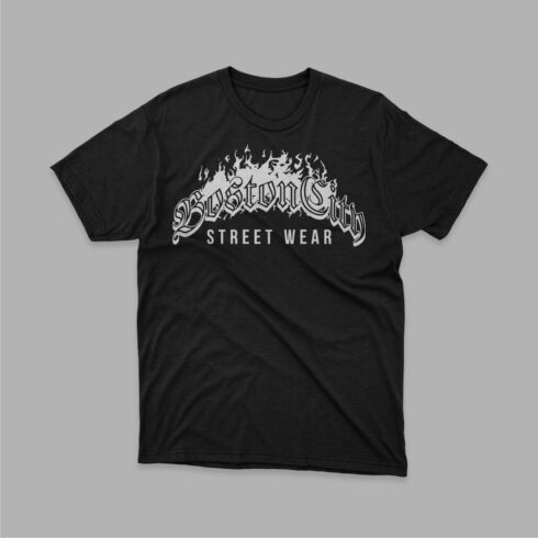 Boston City Fire Street Wear T Shirt Design cover image.