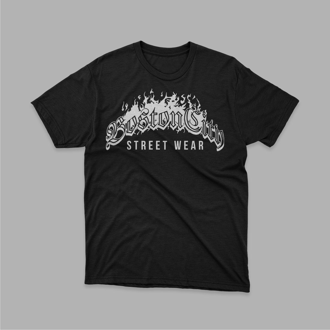 Boston City Fire Street Wear T Shirt Design cover image.
