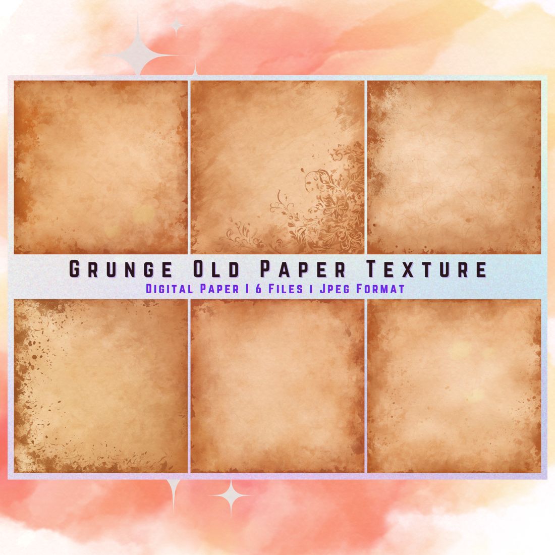 Old Grunge Paper Texture Digital Papers preview image.