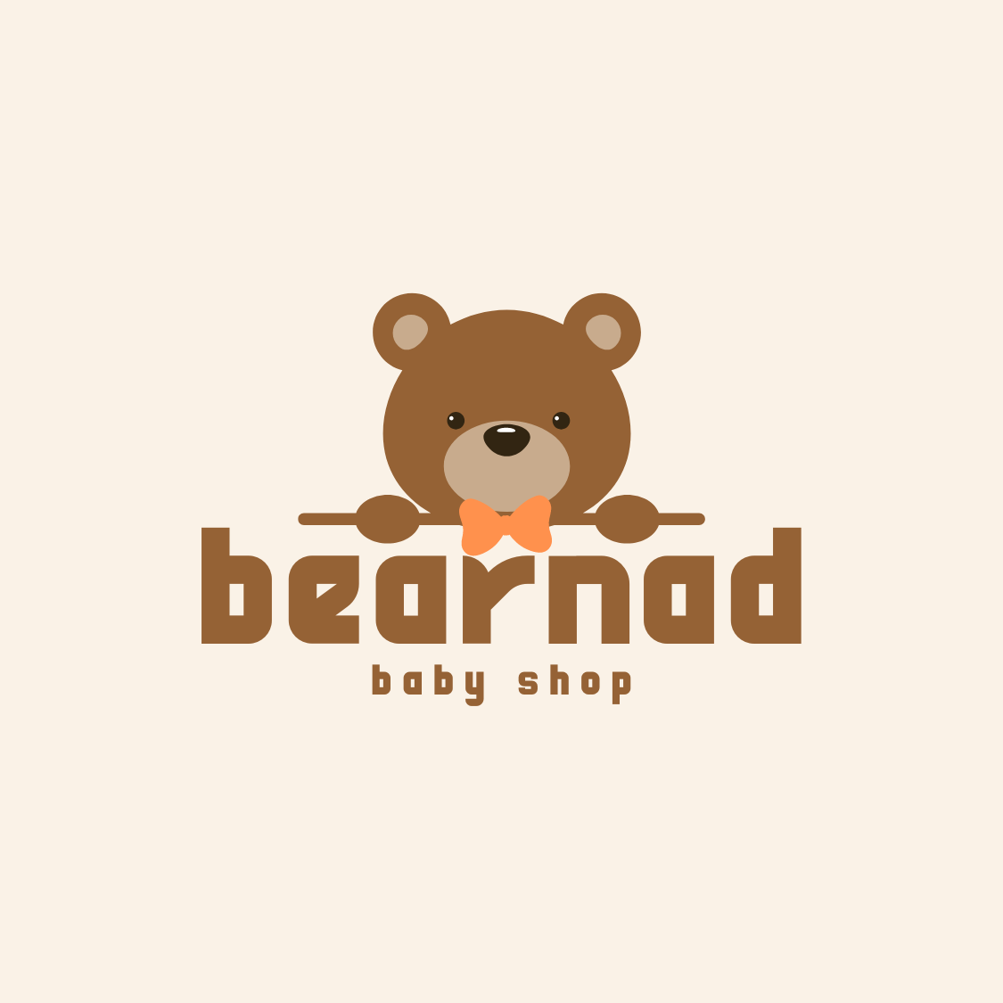 brown modern baby shop logo 884