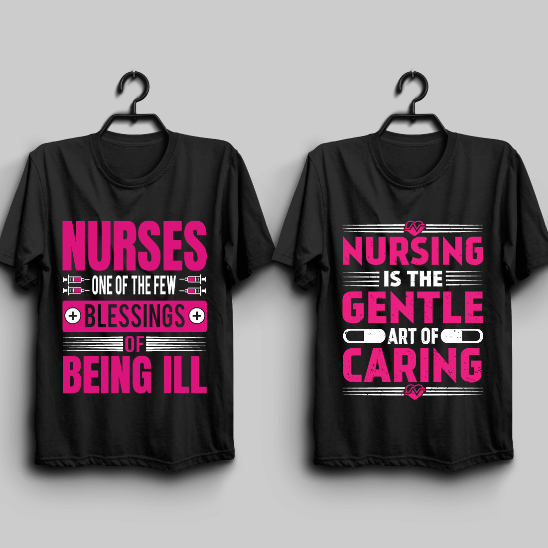 Nurse T-shirt Design Bundle preview image.