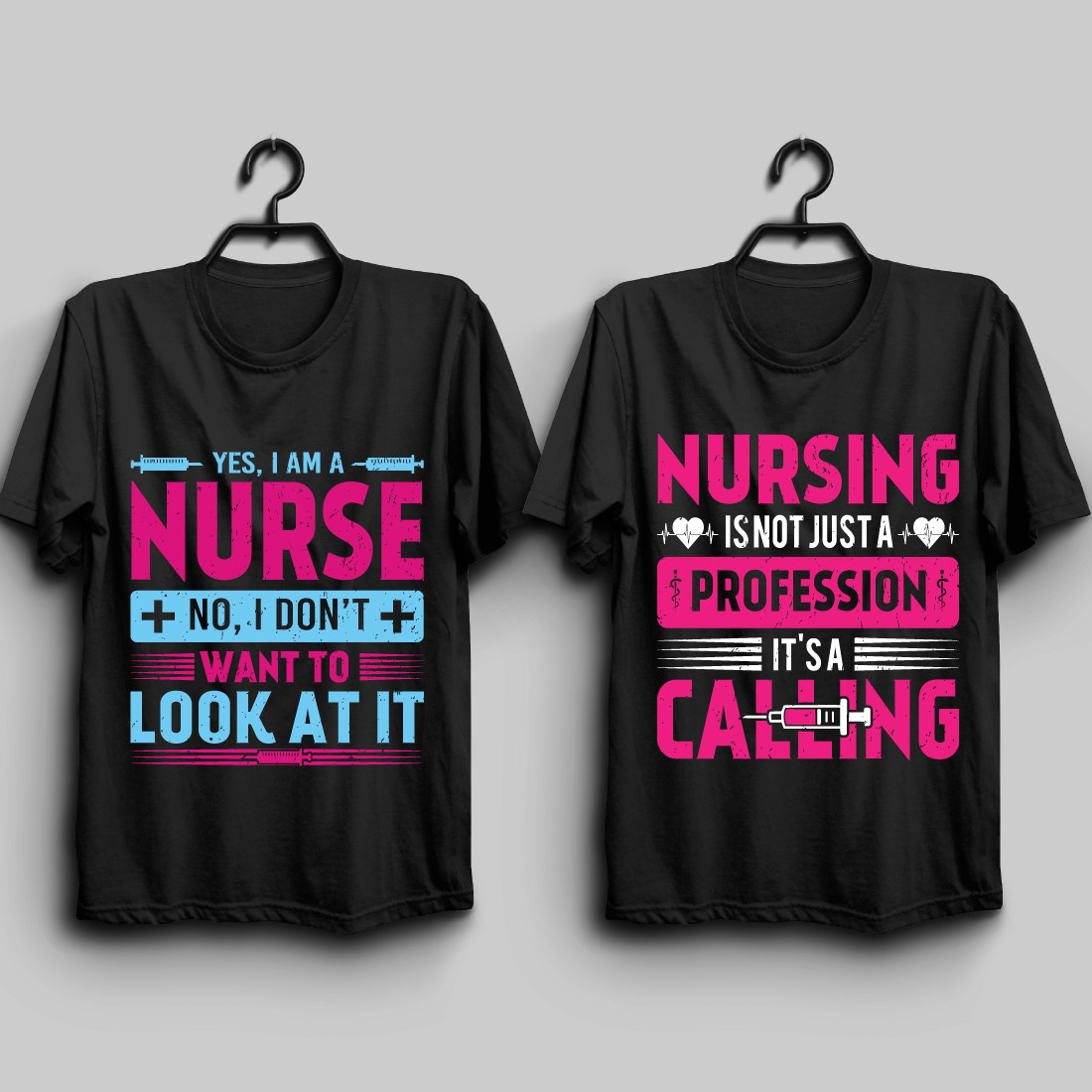 Nurse T shirt Design Bundle preview image.